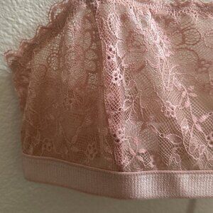 Underprotection, Pink lace bra, Amy Bandeau, Size S